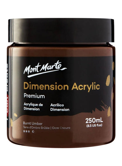 Mont Marte Burnt Umber Acrylic Paint 250ML
