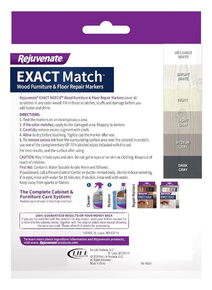 Rejuvenate Wood Repair Markers for White & Gray Furniture