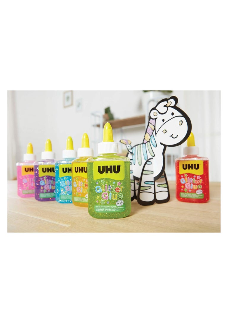UHU Glitter Glue Pink Bottle 88.5 ML