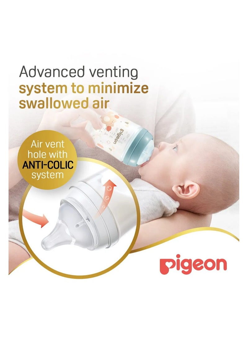 Pigeon Softouch Wide Neck Plastic Nursing Bottle 160ML