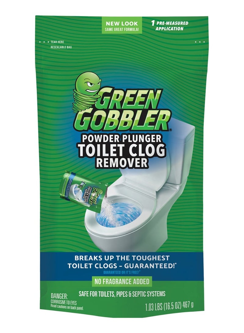 Green Gobbler Powder Plunger Toilet Clog Remover