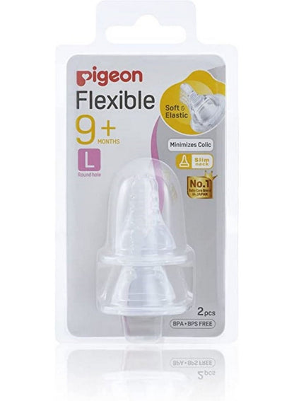 Pigeon Pack Of 2 Peristaltic Slim Neck Nipple