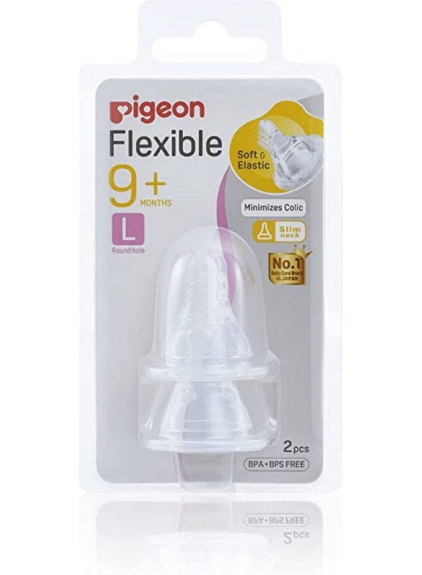 Pigeon Pack Of 2 Peristaltic Slim Neck Nipple