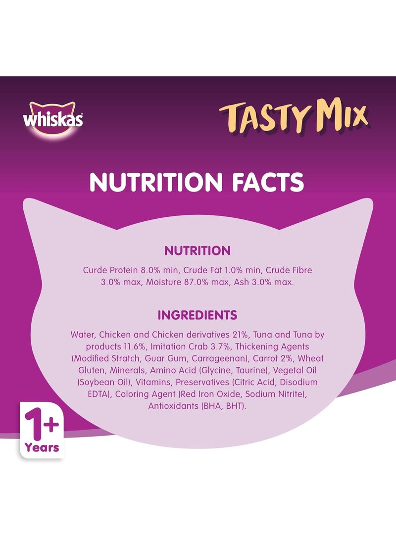 Whiskas Tasty Mix Tuna & Crab 70G x 4