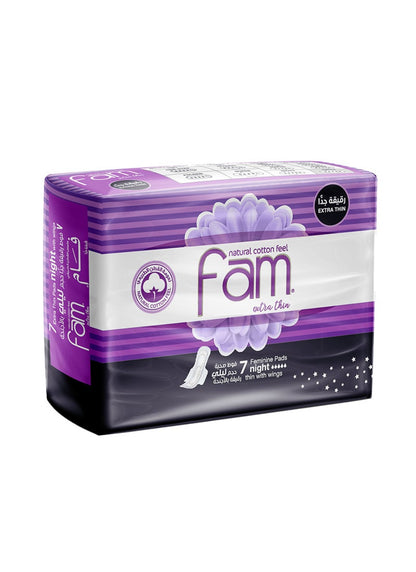 Fam Feminine Napkins Extra Thin Night with Wings