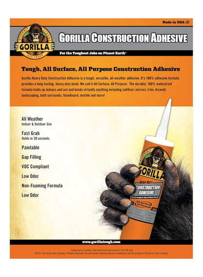 Gorilla Heavy Duty Construction Adhesive 74 ML