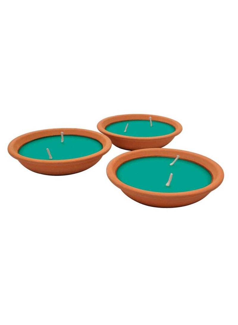 Waxworks Citronella Candle Dish 3 Pack