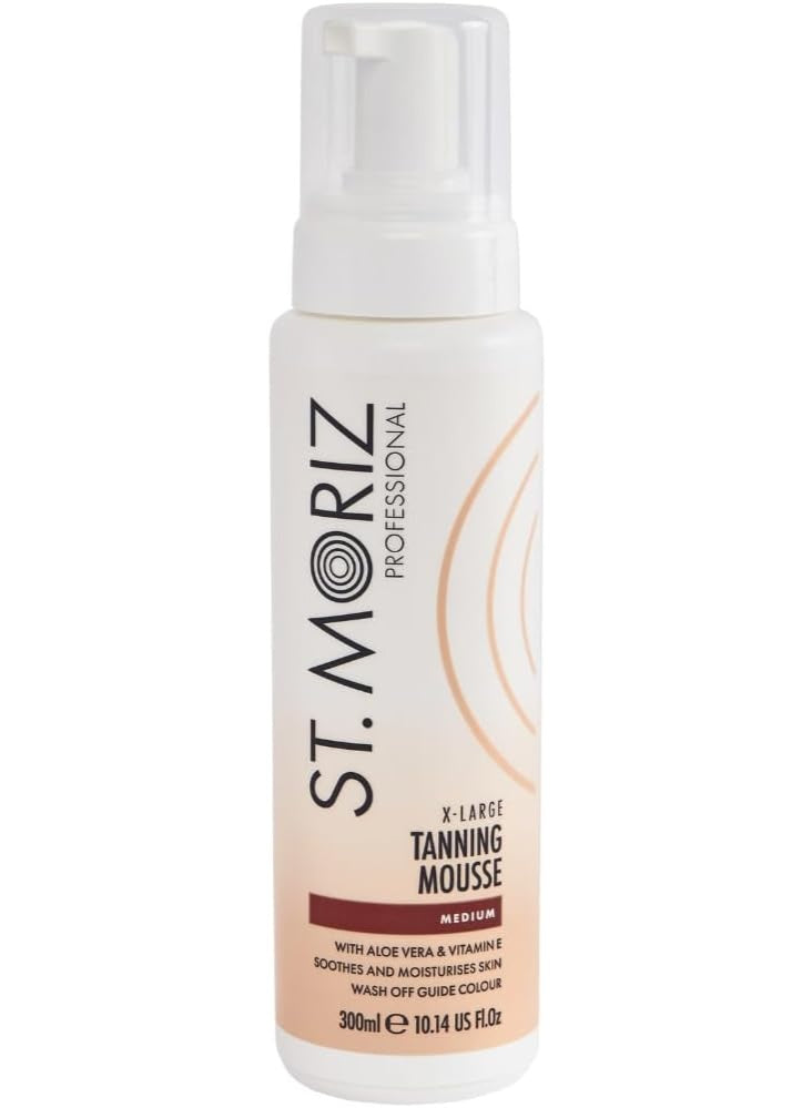 aloe vera, aloe vera vitamin, dermatologically tested, medium tanning, medium tanning mousse, professional x-large, professional x-large medium, sensitive skin, skincare, st moriz, tanning mousse, vegan, vera vitamin, x-large medium, x-large medium tannin
