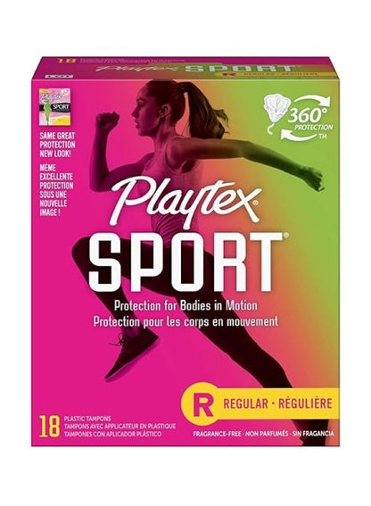 Playtex Sport Tampons Regular Unscented - 18 Pieces