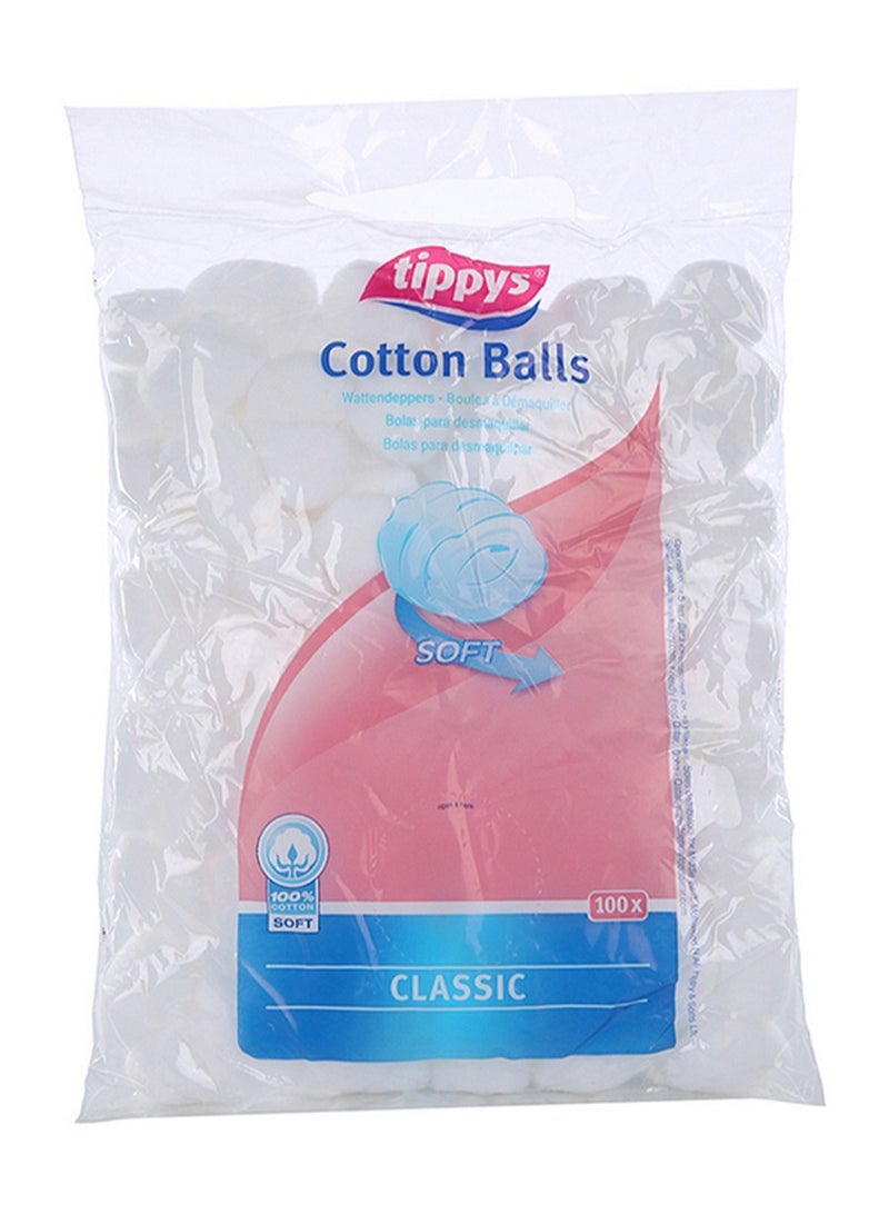 Tippys Cotton Balls Classic 100 Pcs Pack