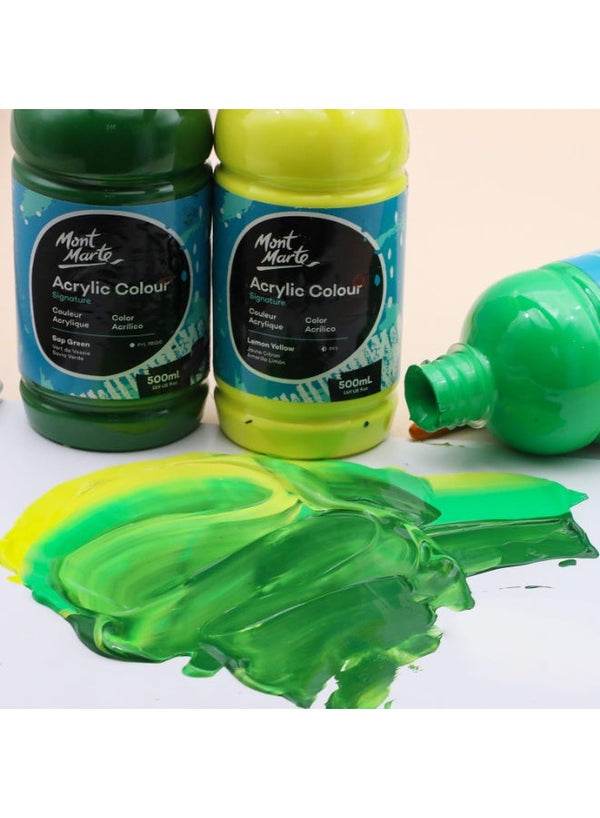 Mont Marte Lemon Yellow Acrylic Paint 500ML