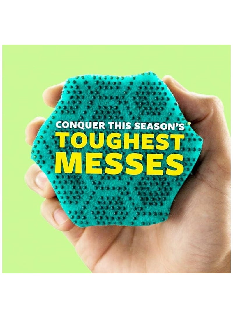 Scotch Brite Dotted Scrubbers Sponges Green 2 Pack