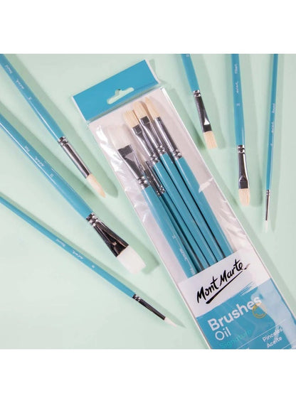 Mont Marte Signature Oil Brushes Set 6Pc
