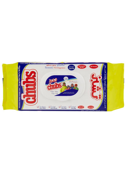 Chubs Sensiti No Fragrance Baby Wet Wipes 40 Pcs
