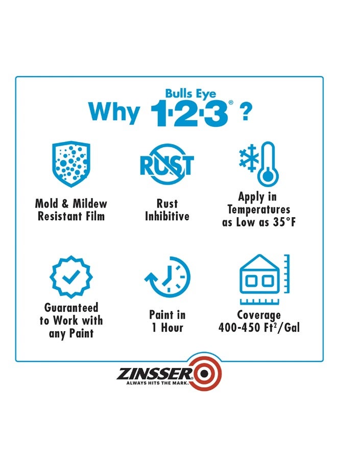Zinsser Bulls Eye 1-2-3 Plus Primer 946 ML