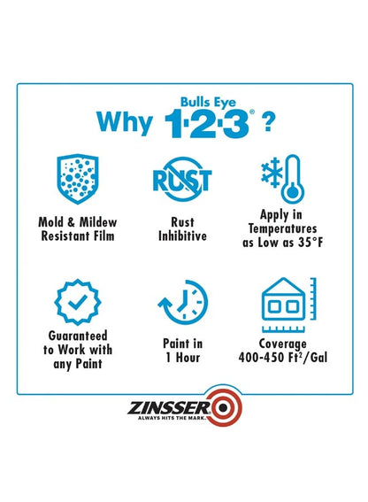 Zinsser Bulls Eye 1-2-3 Plus Primer 946 ML