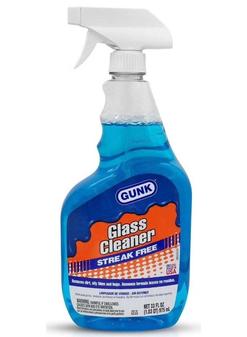 Gunk Glass Cleaner with Trigger Sprayer 975 ML