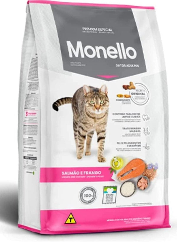 Premium MONELLO Adult Cat Food Salmon & Chicken 1 Kg