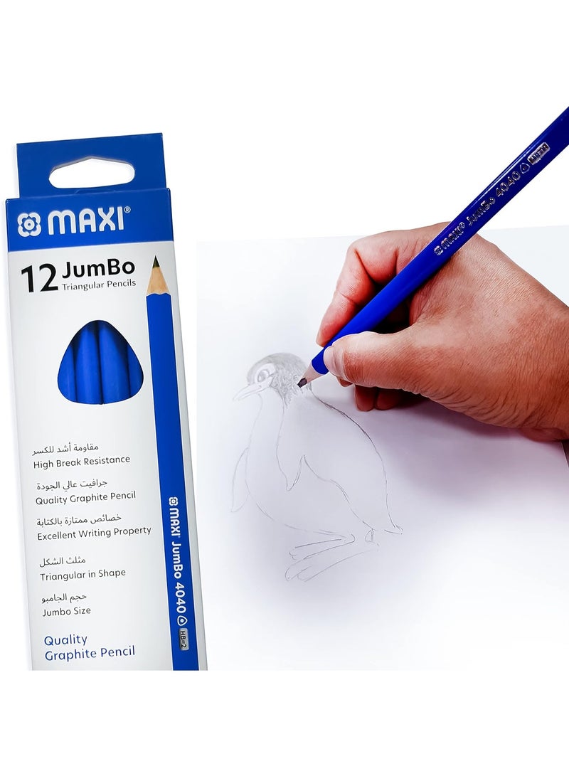 Maxi Jumbo Tri Graphite Pencil HB - Set of 12
