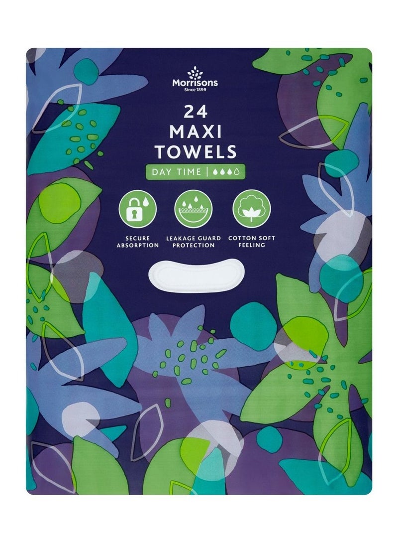 Morrisons Maxi Daytime Towels 24 Pack
