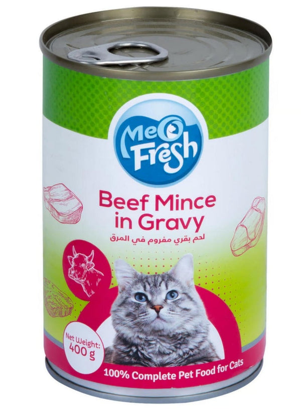 Meo Fresh Beef Mince In Gravy Cat Food 400G