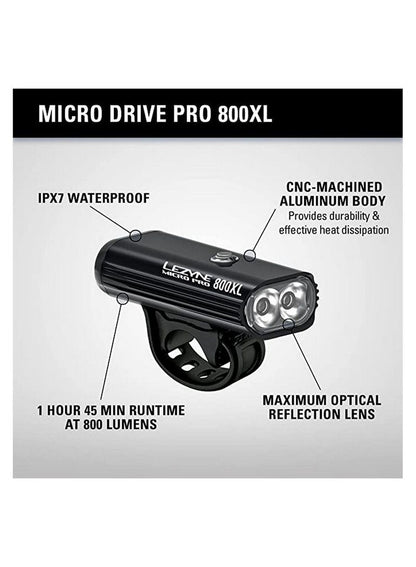 LEZYNE Micro Drive Pro 800 XL Front Light