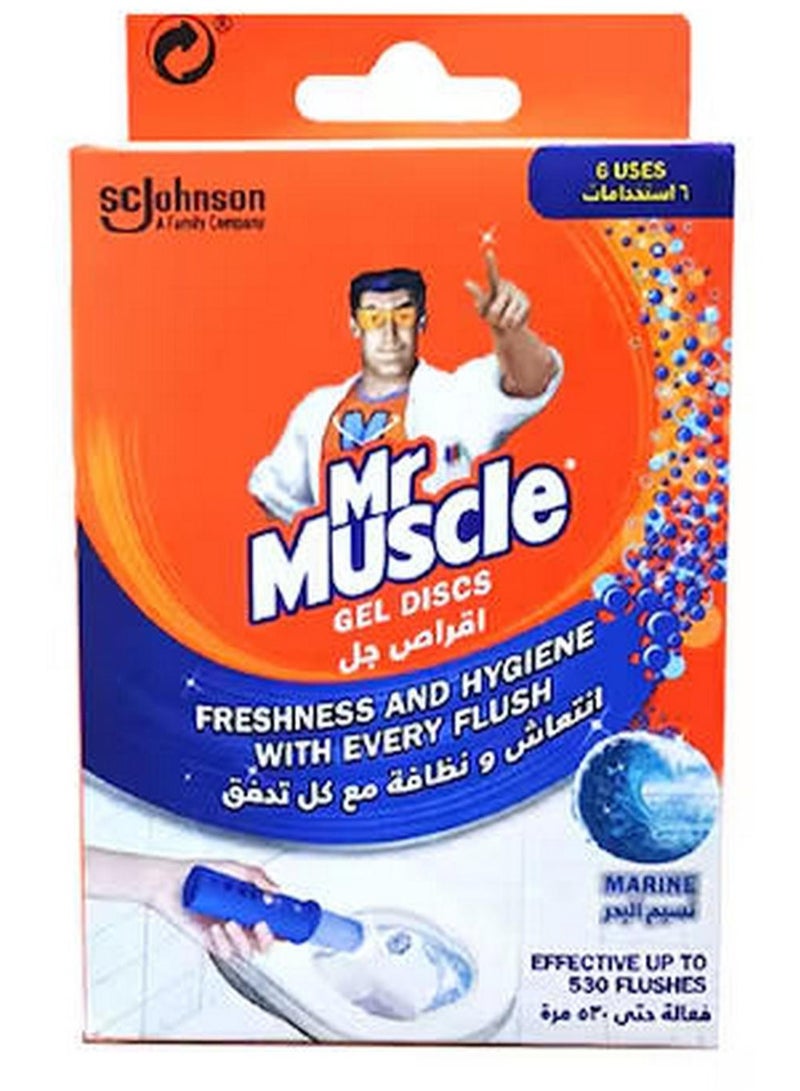 Mr Muscle Marine Fresh Discs Pack of 6