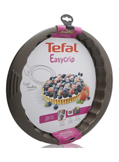 Tefal Easy Grip Tart Tin 27cm - Dark Grey
