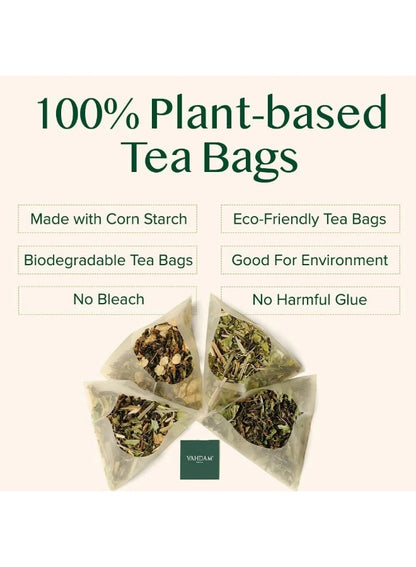 allow herbs, bags allow, enjoy plain, every cup, gentle lift, herbal tea, moringa herbal, moringa herbal tea, pyramid tea, tea bag, tea bags, turmeric moringa, turmeric moringa herbal, vahdam, water brew