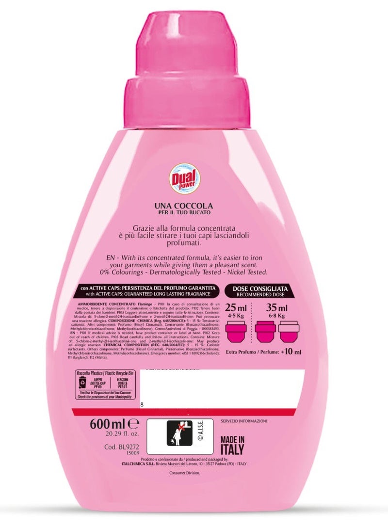 Dual Power Flamingo Fabric Softener 600 ML