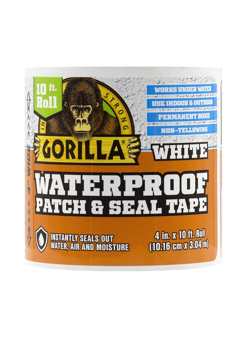 Gorilla Waterproof Patch & Seal Tape 4" X 10' White