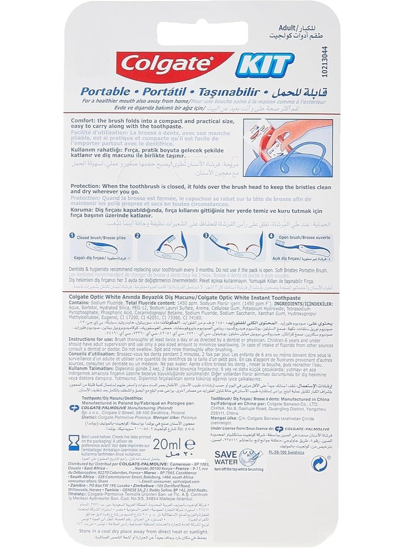 Colgate Travel Kit with Whitening Toothpaste