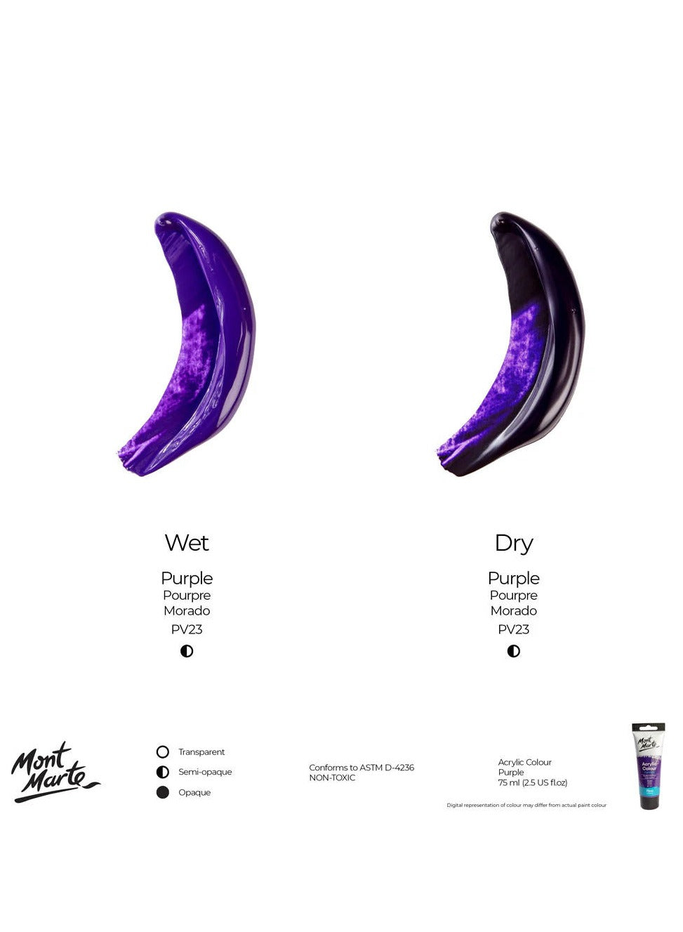 75ml tube, 75ml tube purple, acrylic, acrylic paint, acrylic paint 75ml, mont marte, paint, paint 75ml, paint 75ml tube, purple, signature, signature acrylic, signature acrylic paint, tube, tube purple