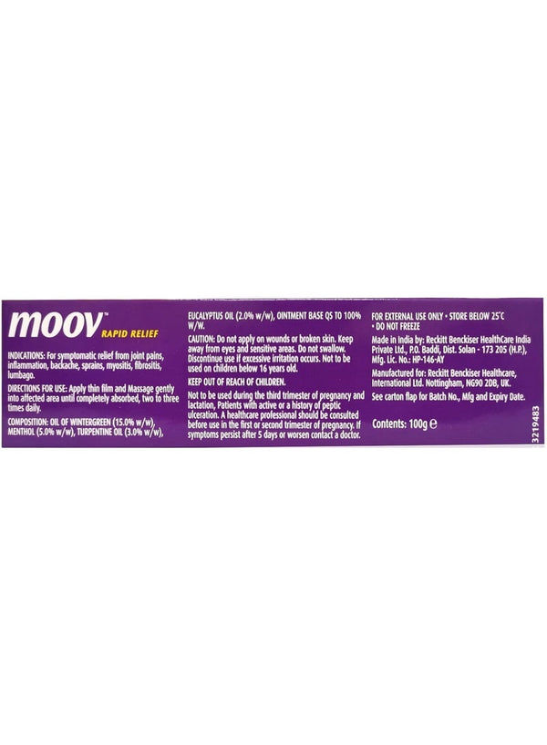Moov Fast Relief Ointment 100g - Pain Relief Solution