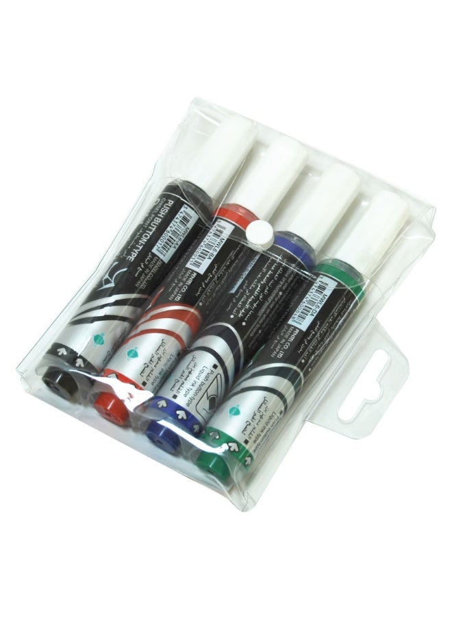 Pentel Maxiflo Chisel Tip Marker Wallet 4 Pcs