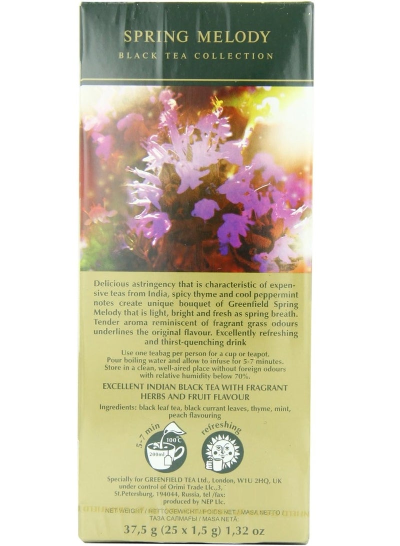 Greenfield Spring Melody Black Tea Bags - 25 Count