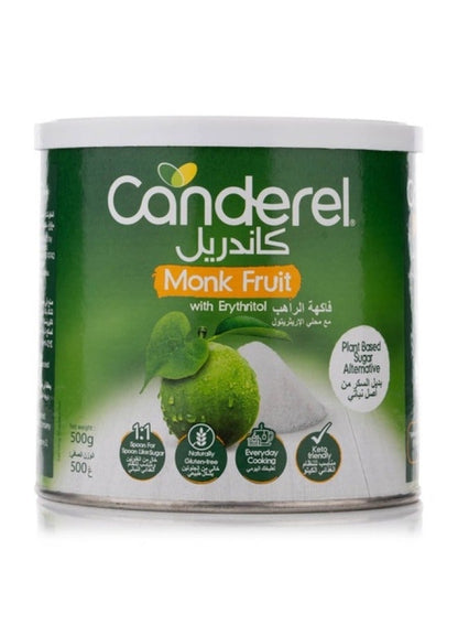 Canderel Monk Fruit Canister with Erythritol 500g