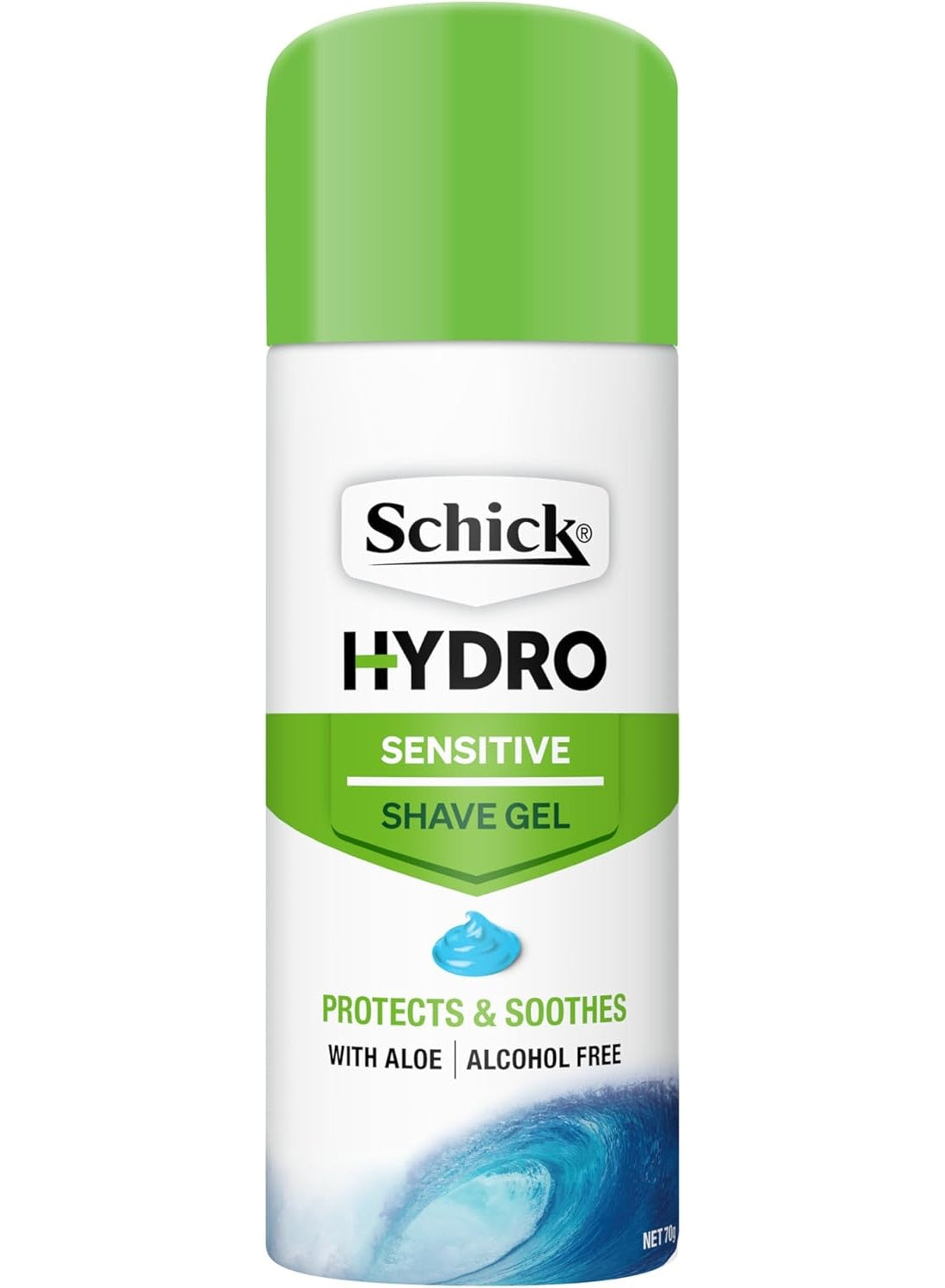 alcohol-free 70g, aloe protects, aloe protects softens, hydro sensitive, hydro sensitive shave, protects softens, protects softens soothes, schick, sensitive shave, sensitive shave gel, shave gel, softens soothes, softens soothes alcohol-free, soothes alc