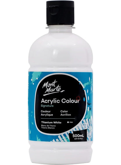 Mont Marte Titanium White Acrylic 500 ML