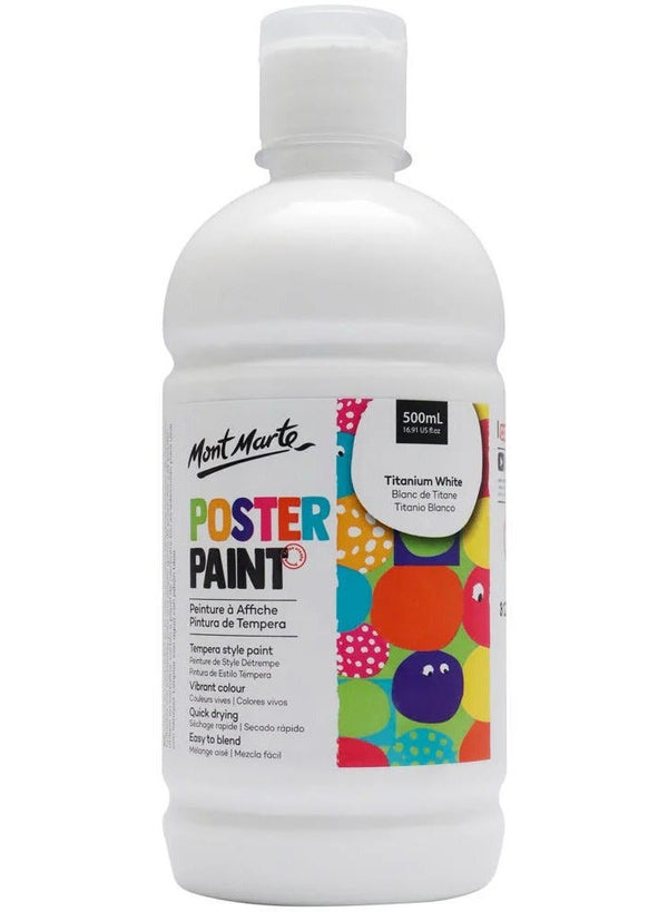 Mont Marte Poster Paint 500 ML Titanium White