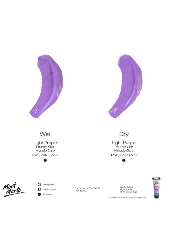 Mont Marte Light Purple Acrylic Paint 75 ML Tube