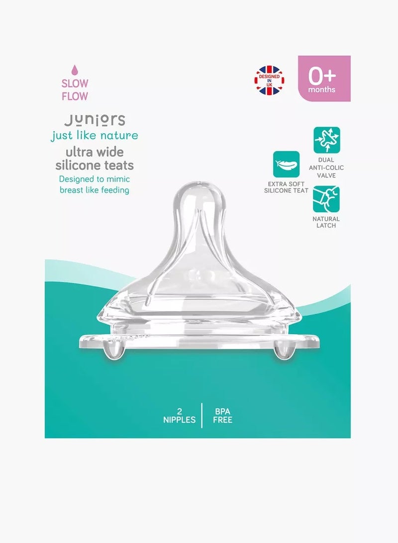 JUNIORS Just Like Nature Teats - Anti-Colic & Natural Latch