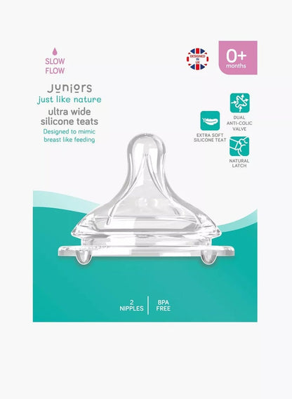 JUNIORS Just Like Nature Teats - Anti-Colic & Natural Latch