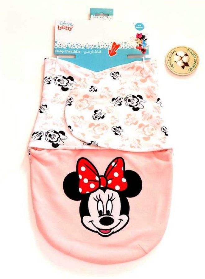 Disney Baby Swaddle White Pink - Premium Baby Bedding