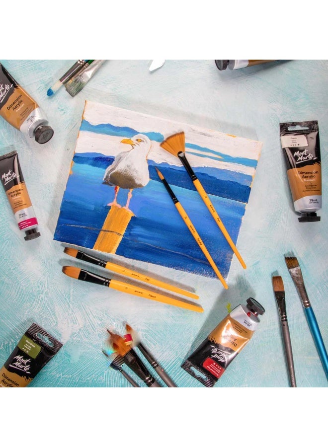 Mont Marte Acrylic Brushes Set 4Pc