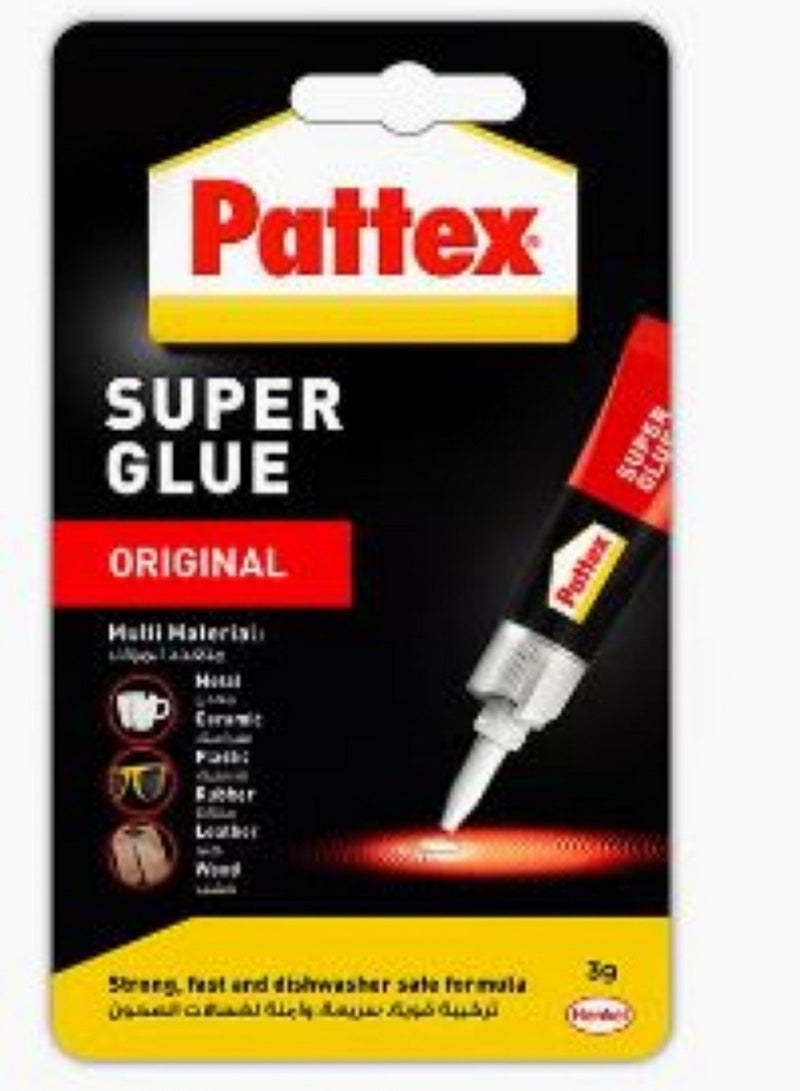 Pattex Super Glue Original 3G - Instant Adhesive