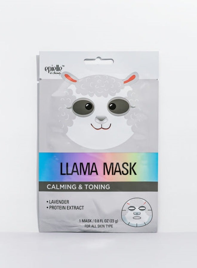 Epielle Llama Character Mask for Calming & Toning