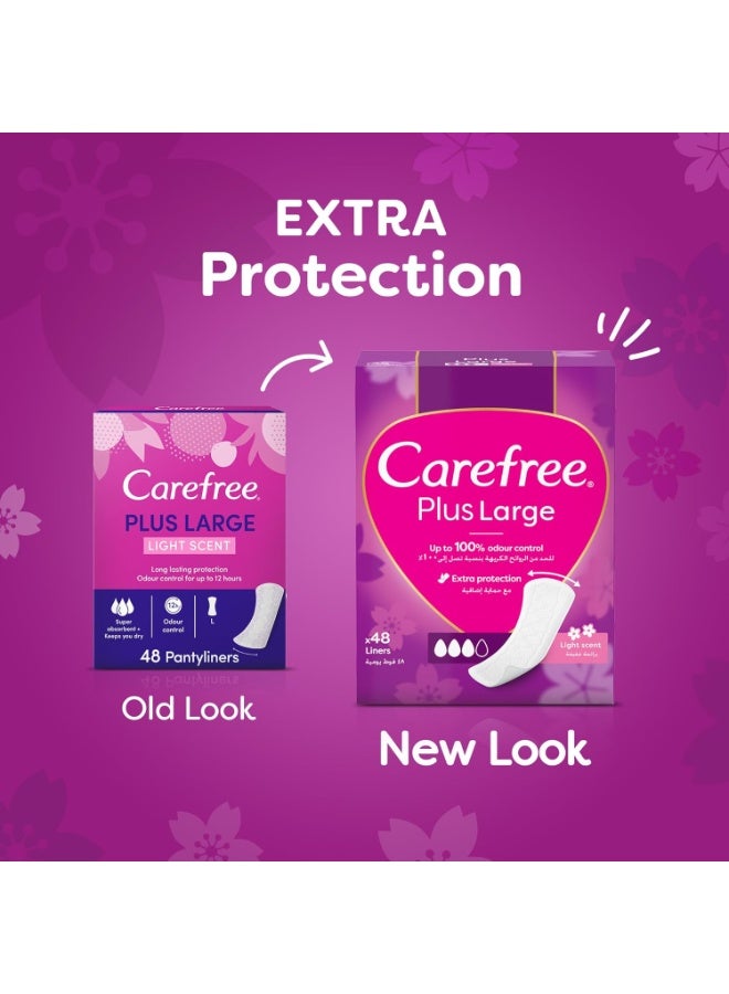 Carefree Daily Panty Liners Plus Large Light Scent