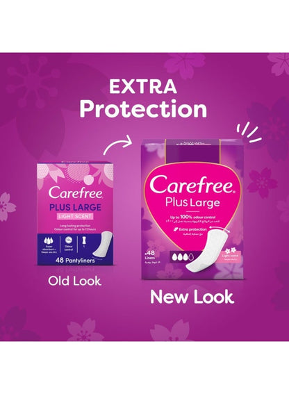 Carefree Daily Panty Liners Plus Large Light Scent
