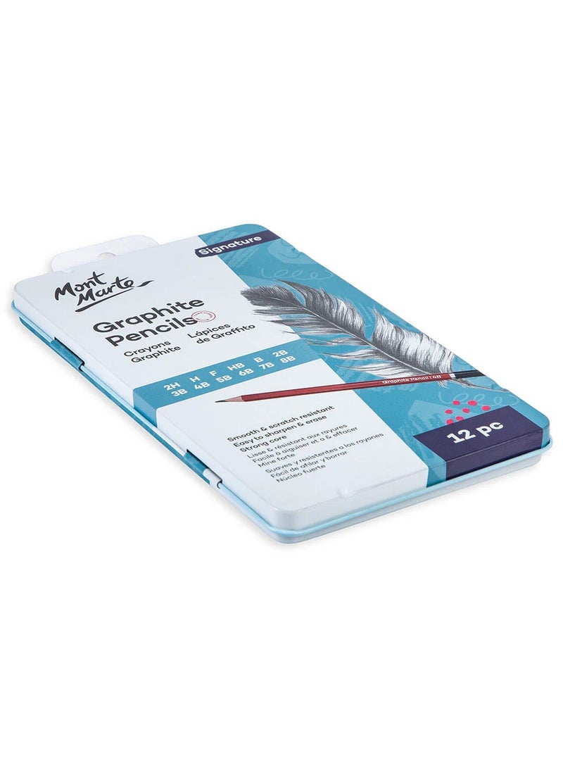 Mont Marte Signature Graphite Pencils 12Pc